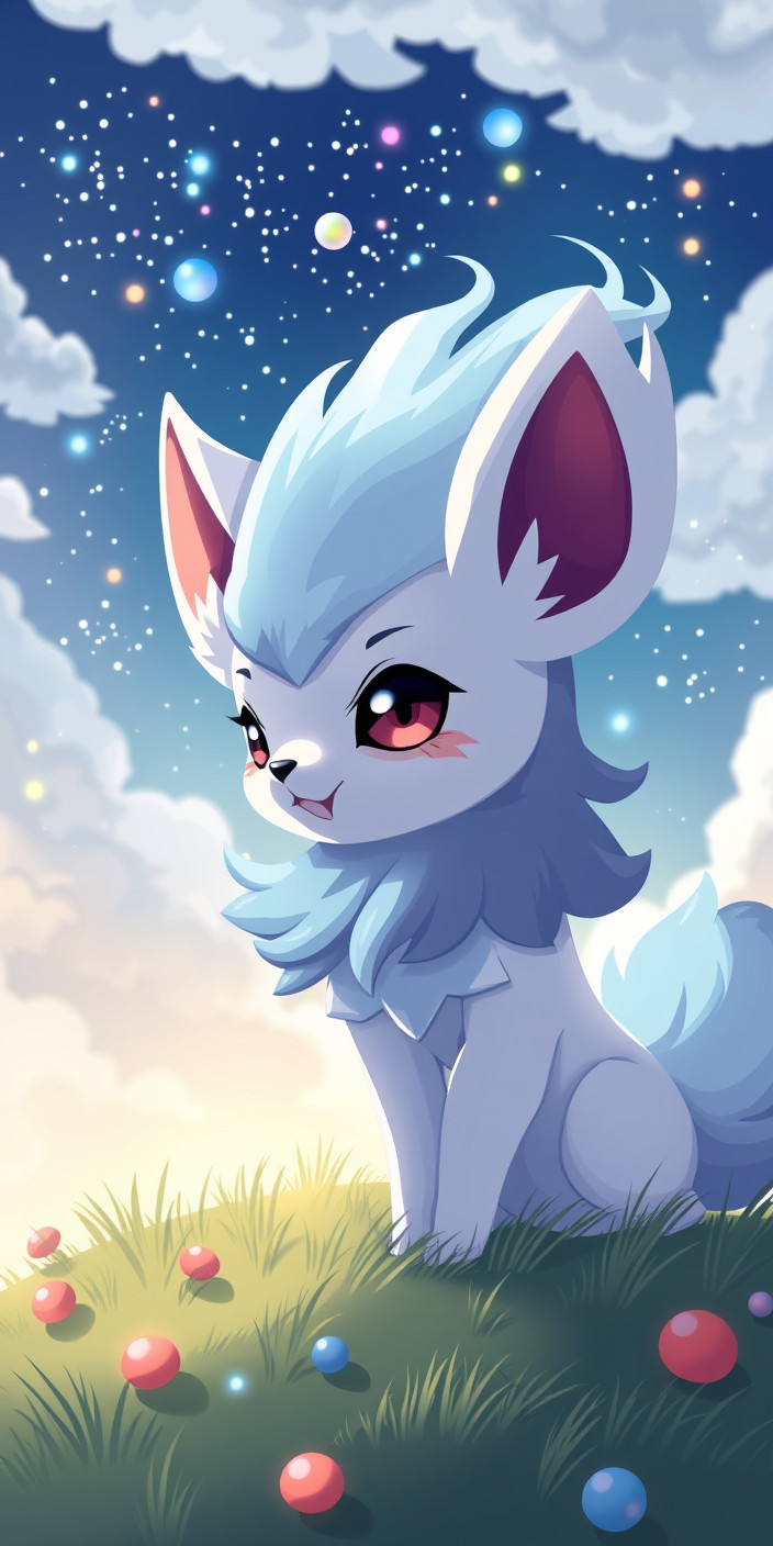 Alolan vulpix 9 Phone Wallpaper