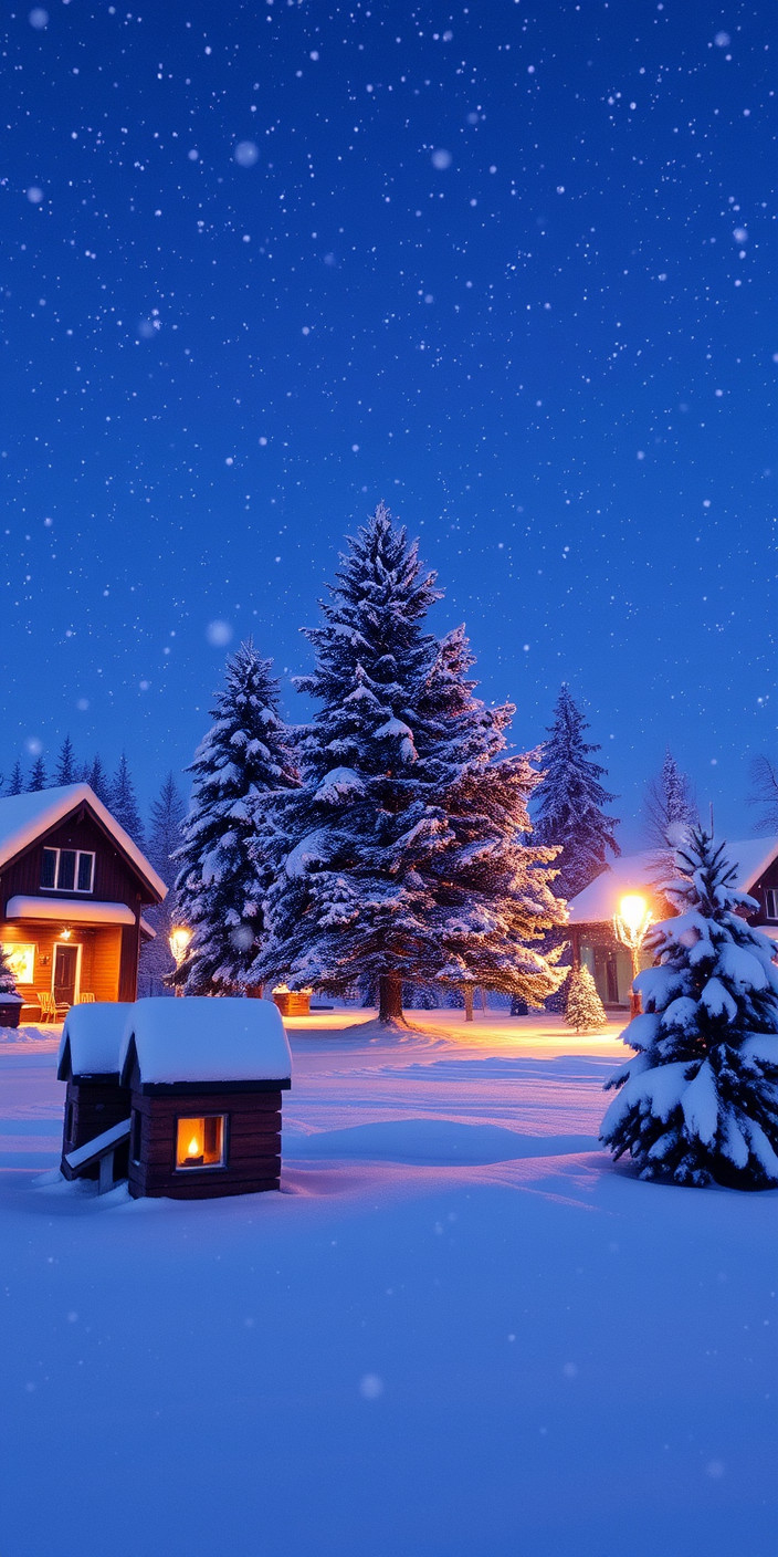 Christmas snow 5 Phone Wallpaper