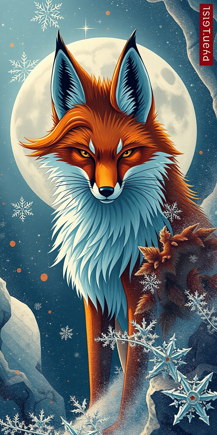 Nine tailed fox 12 Phone Wallpaper