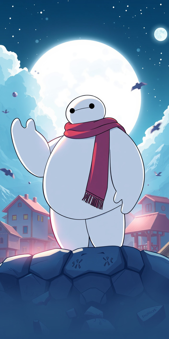 Baymax 8 Phone Wallpaper