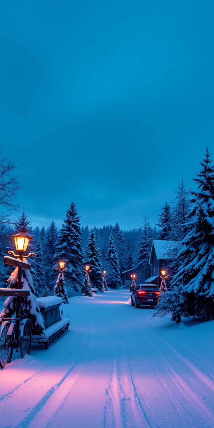 Free winter scenes 5 Phone Wallpaper