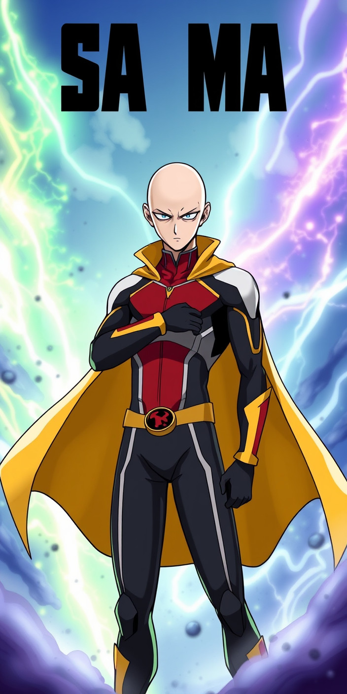 Saitama 9 Phone Wallpaper