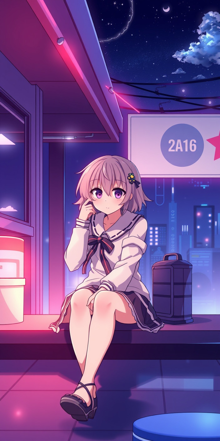 Chill anime 7 Phone Wallpaper