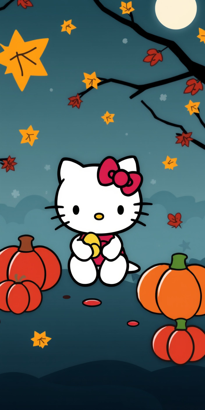 Hello kitty thanksgiving 2 Phone Wallpaper