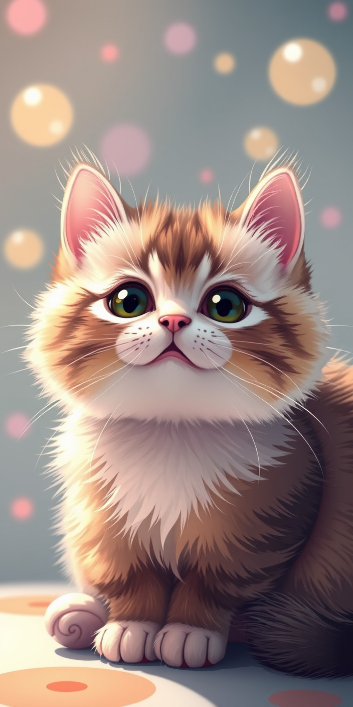 Kawaii cat 2 Phone Wallpaper