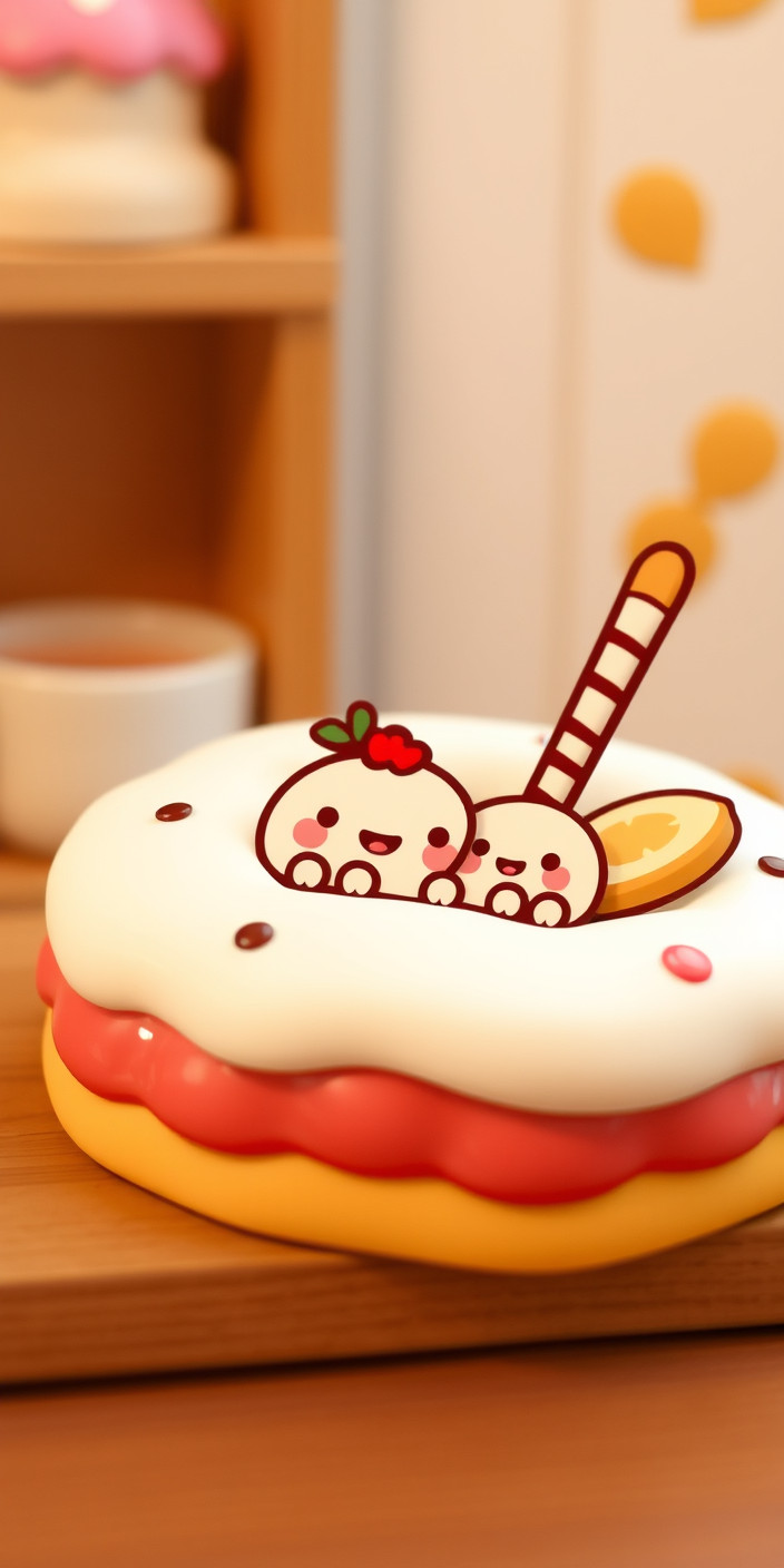 Kawaii food 6 Phone Wallpaper