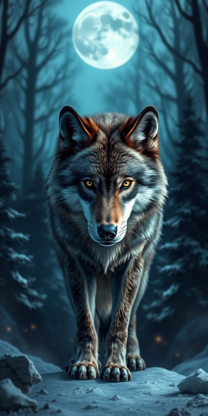 Wolf 5 Phone Wallpaper