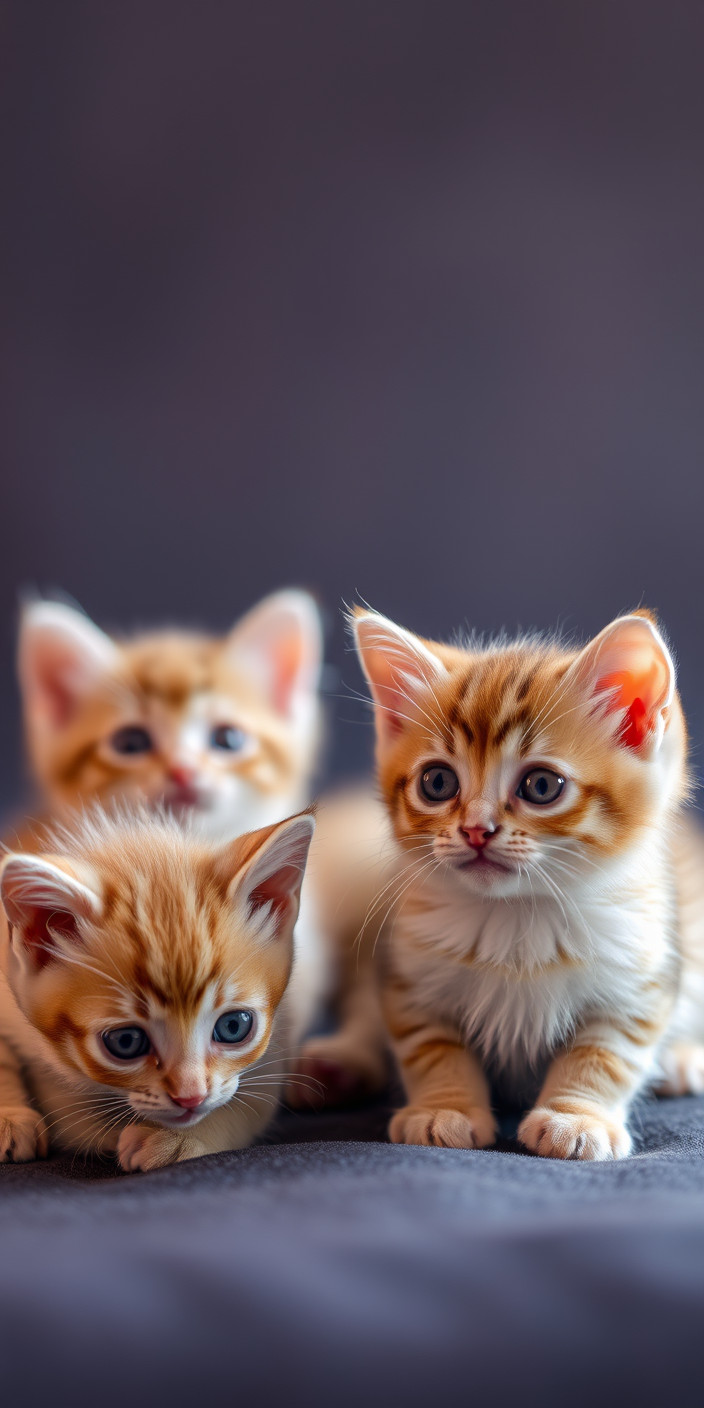 Cute kittens 3 Phone Wallpaper