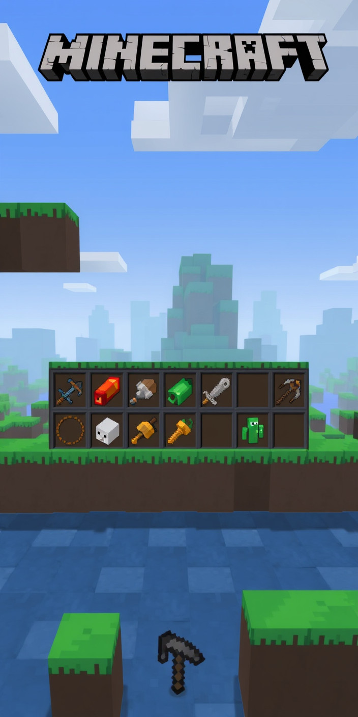 Minecraft inventory 10 Phone Wallpaper