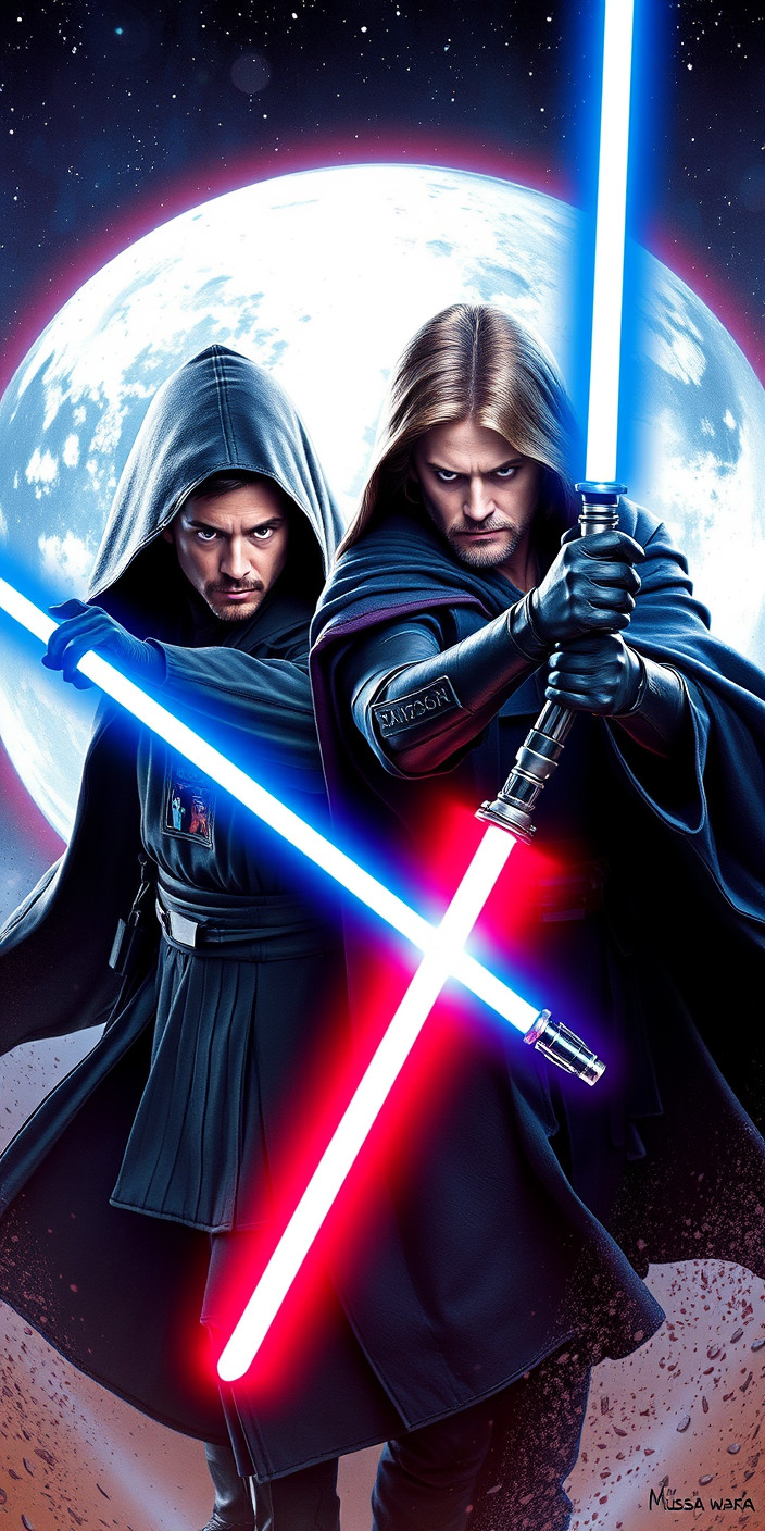 Anakin vs obi wan 5 Phone Wallpaper