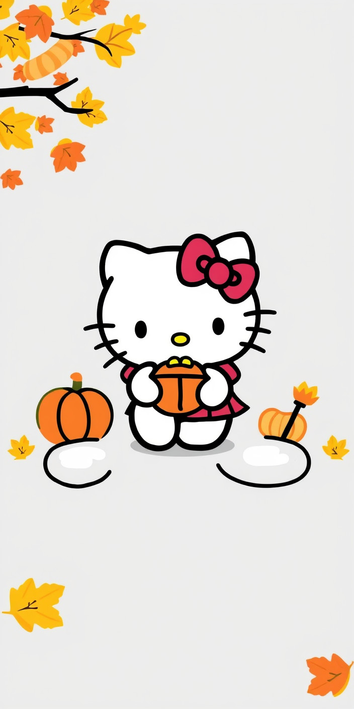 Hello kitty thanksgiving 3 Phone Wallpaper