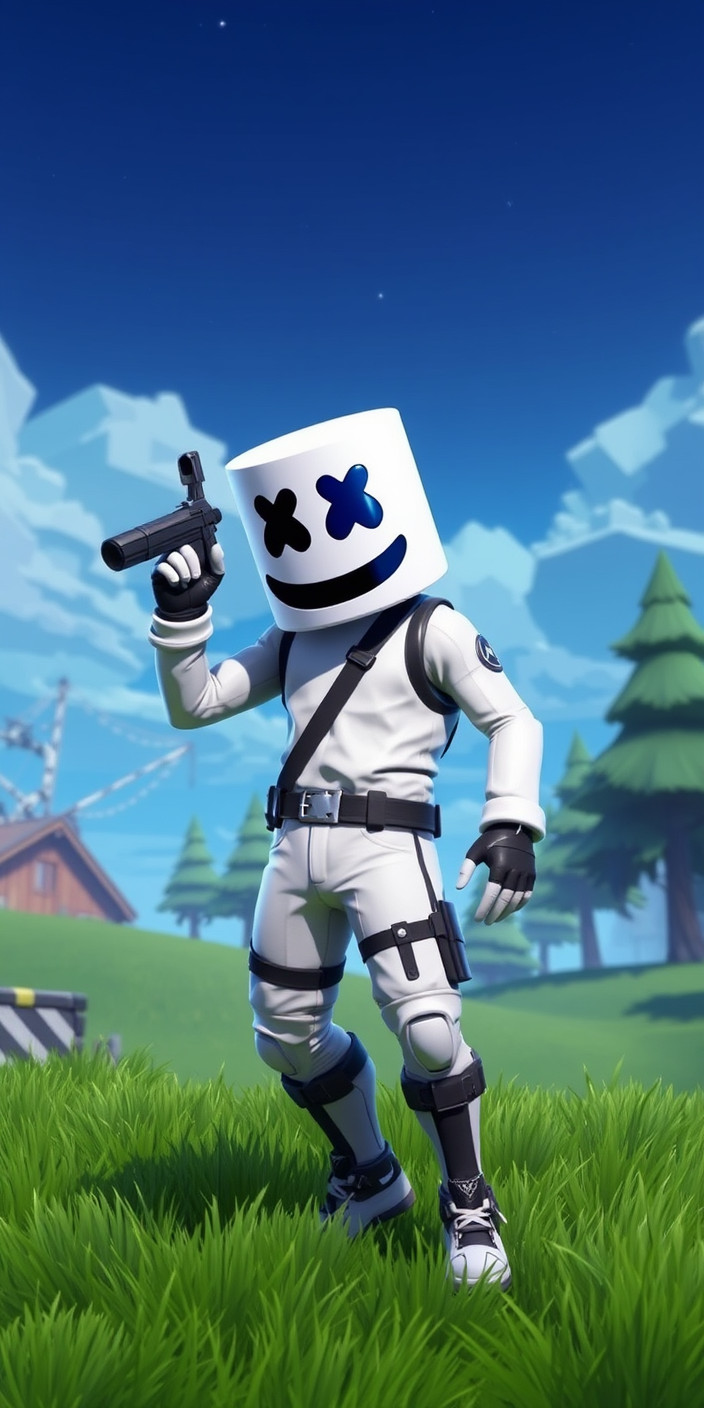 Marshmello fortnite 1 Phone Wallpaper
