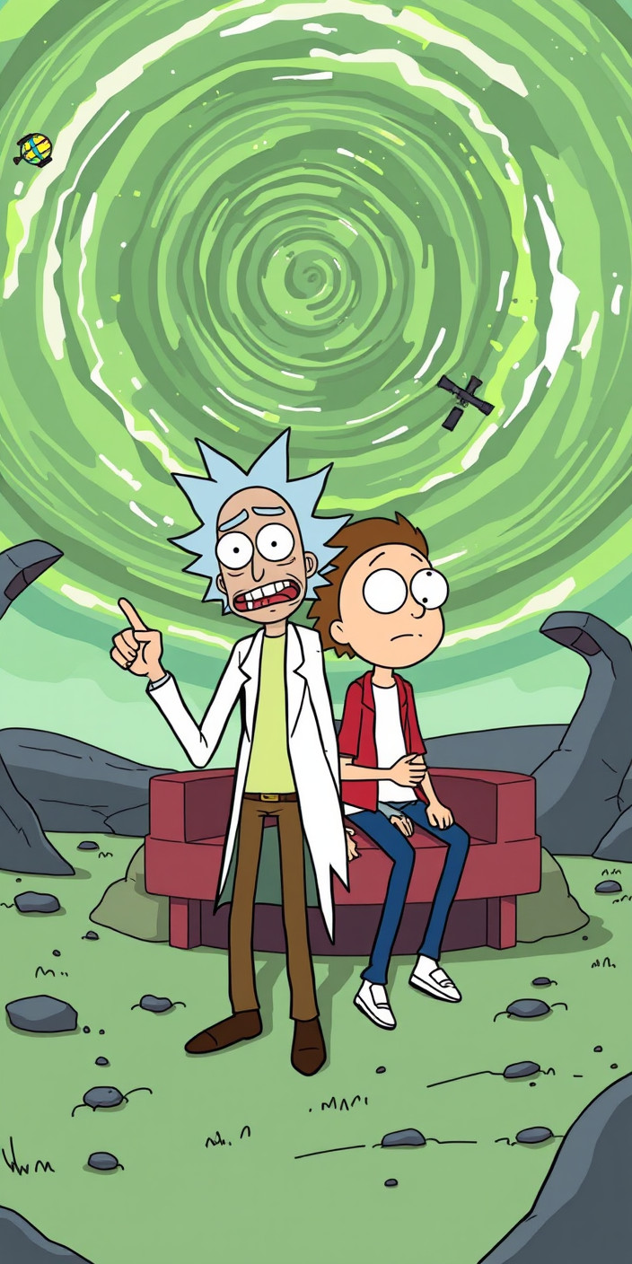 Rick and morty android 4 Phone Wallpaper