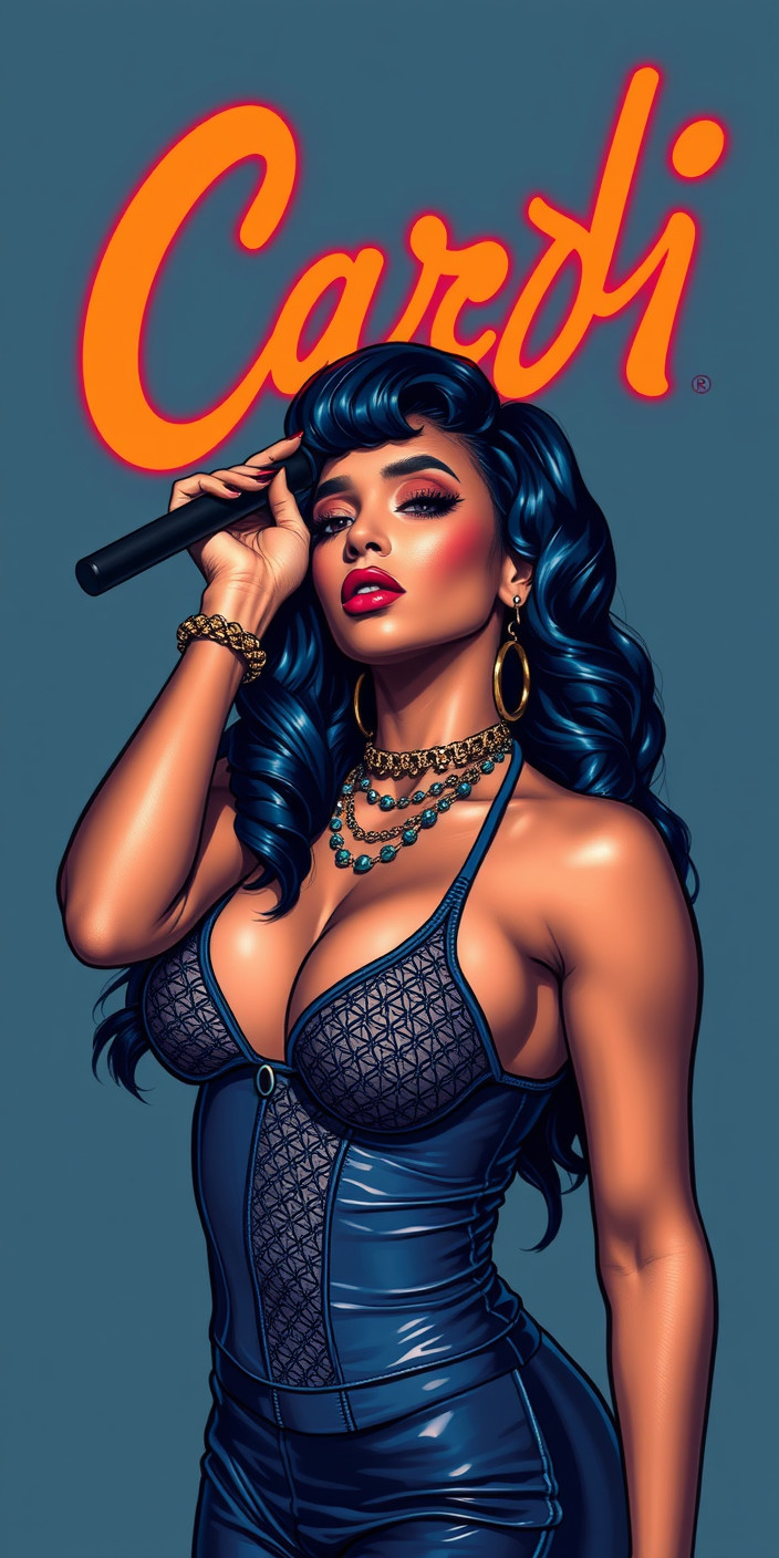 Cardi b 8 Phone Wallpaper