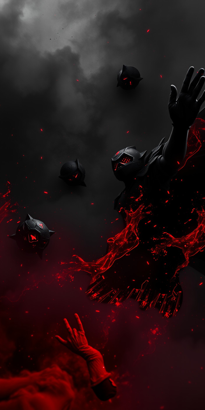 Black and red gaming 9 Phone Wallpaper