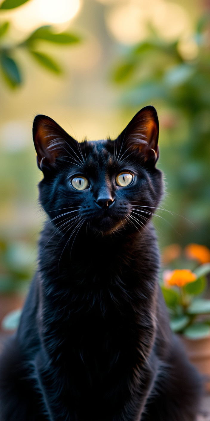 Black cat 9 Phone Wallpaper