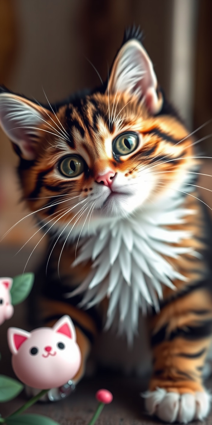 Kawaii cat 4 Phone Wallpaper