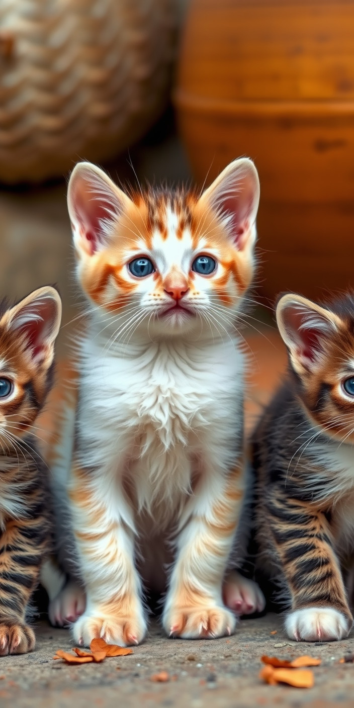 Cute kittens 6 Phone Wallpaper