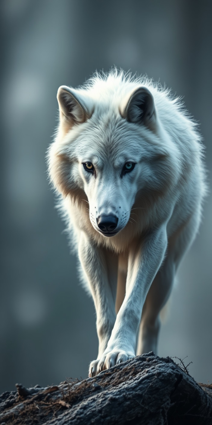 White wolf 6 Phone Wallpaper
