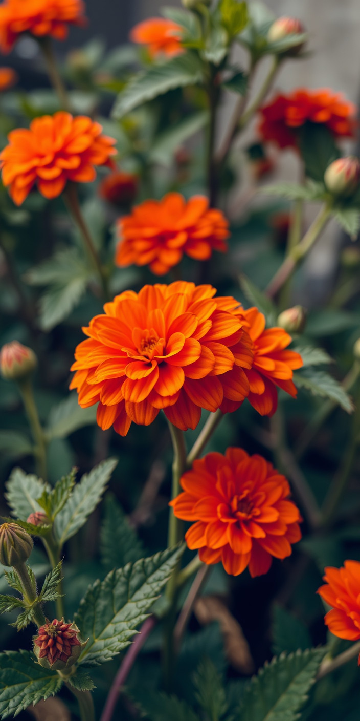 Orange flowers 5 Phone Wallpaper