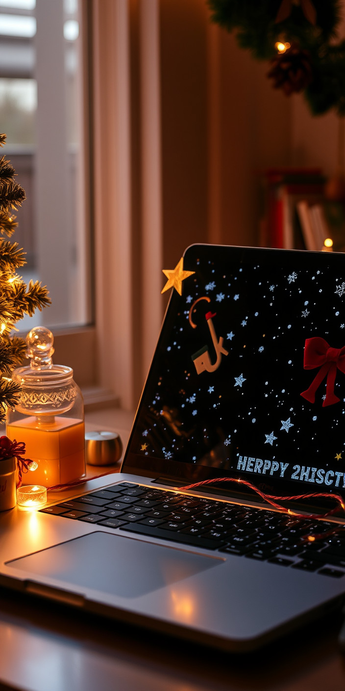 Laptop christmas 6 Phone Wallpaper