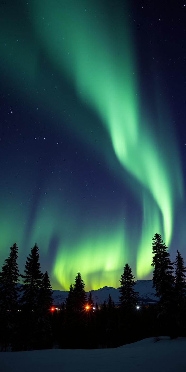 Northern lights 8 Phone Wallpaper