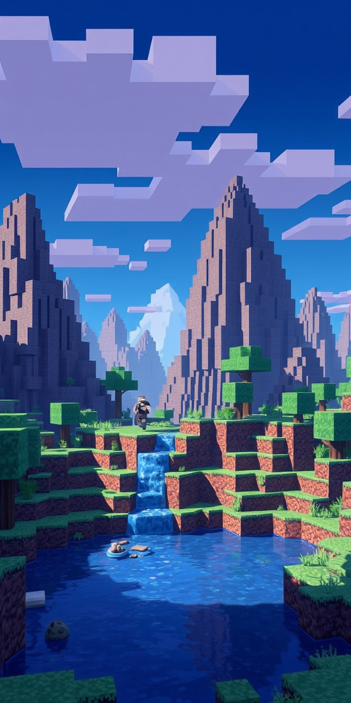 Minecraft aesthetic 6 Phone Wallpaper