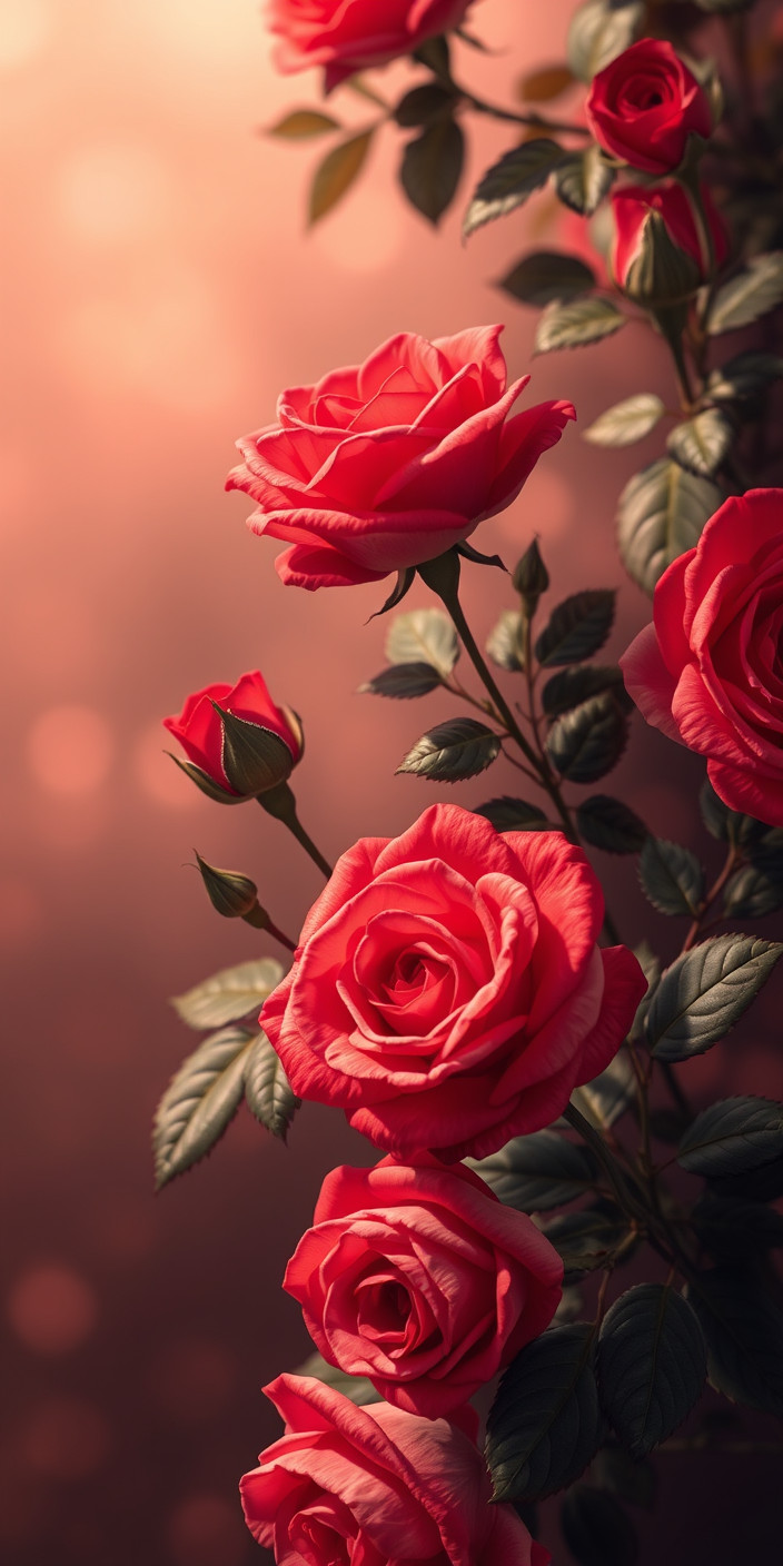 Red roses 10 Phone Wallpaper
