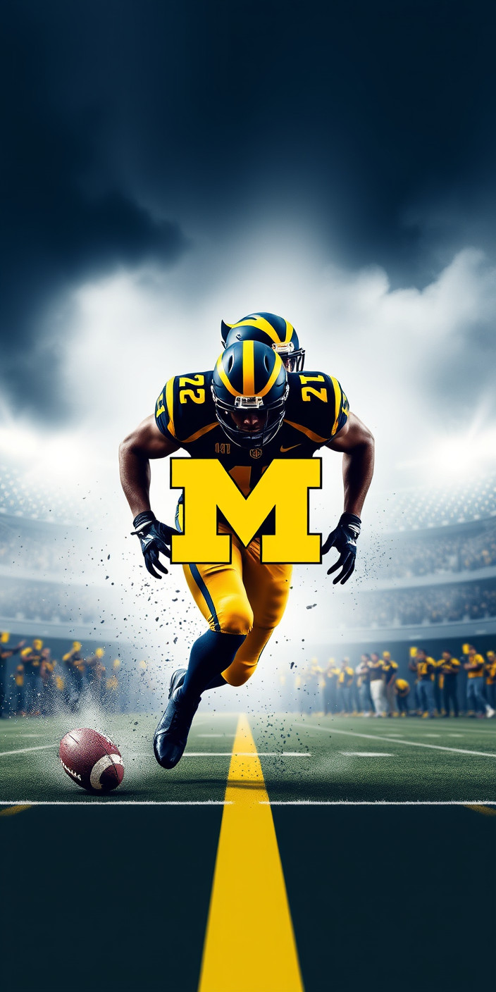 Michigan wolverines football 5 Phone Wallpaper