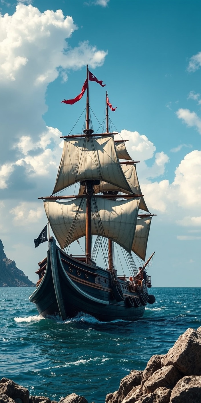 Pirate ship 1 Phone Wallpaper