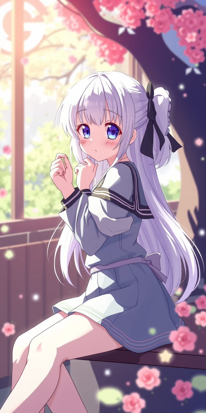 Cute anime girl 9 Phone Wallpaper
