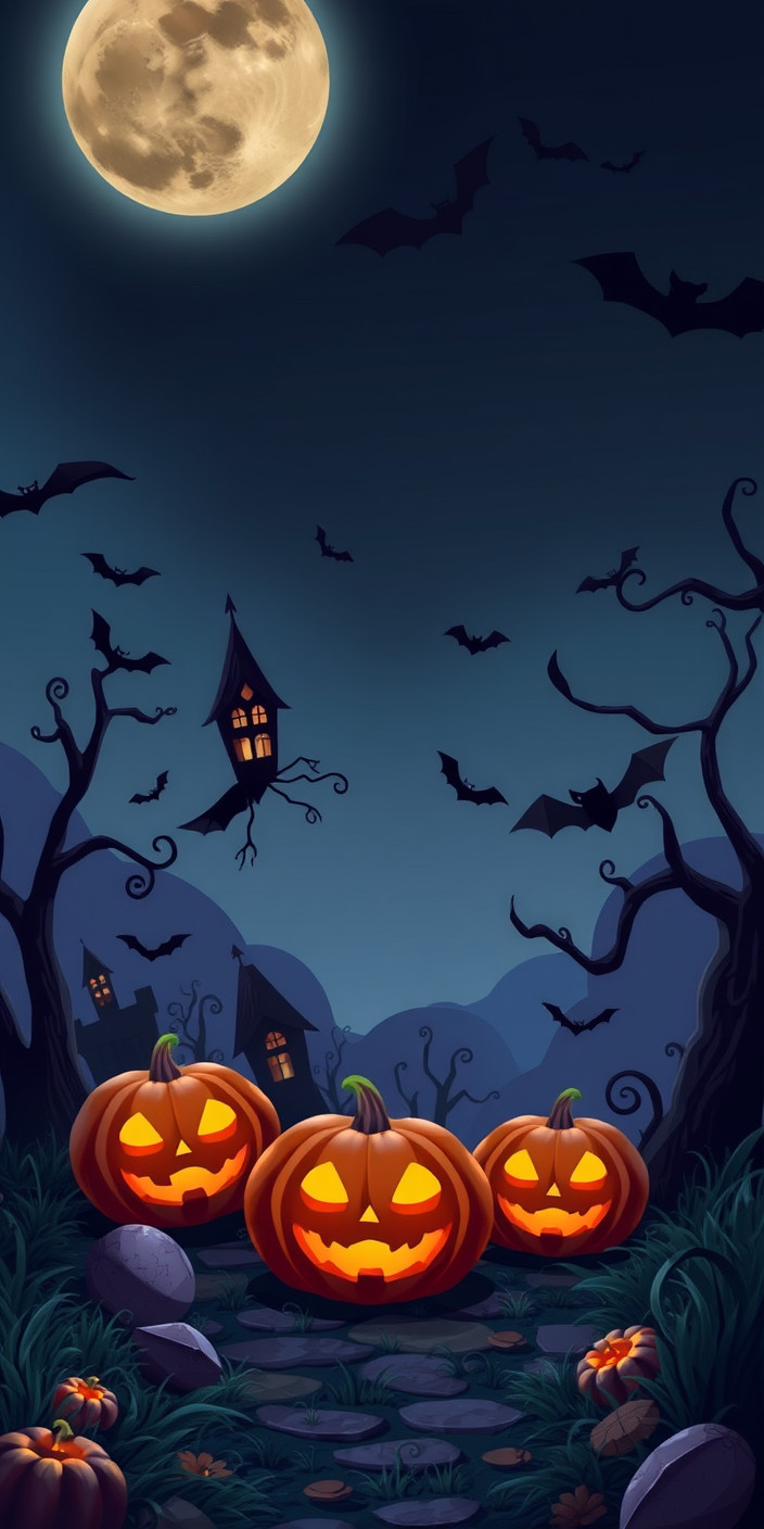 Free animated halloween 9 Phone Wallpaper