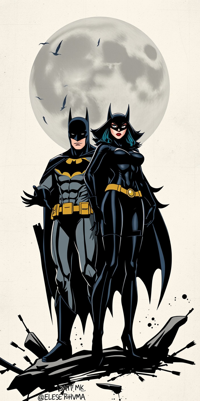 Batman and catwoman 3 Phone Wallpaper
