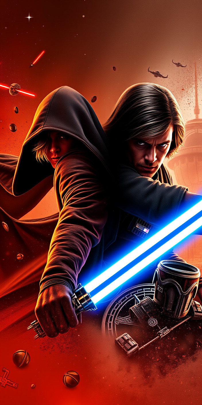 Anakin vs obi wan 2 Phone Wallpaper