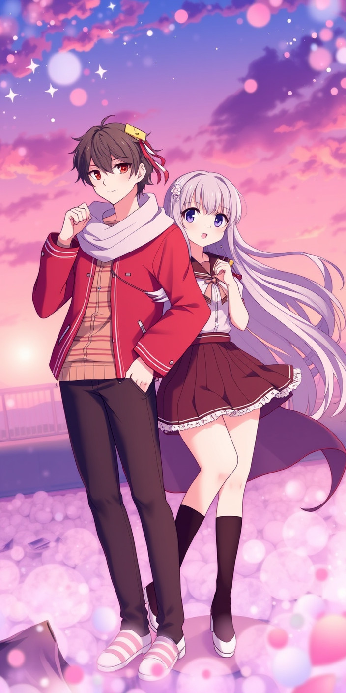 Anime couple 4 Phone Wallpaper