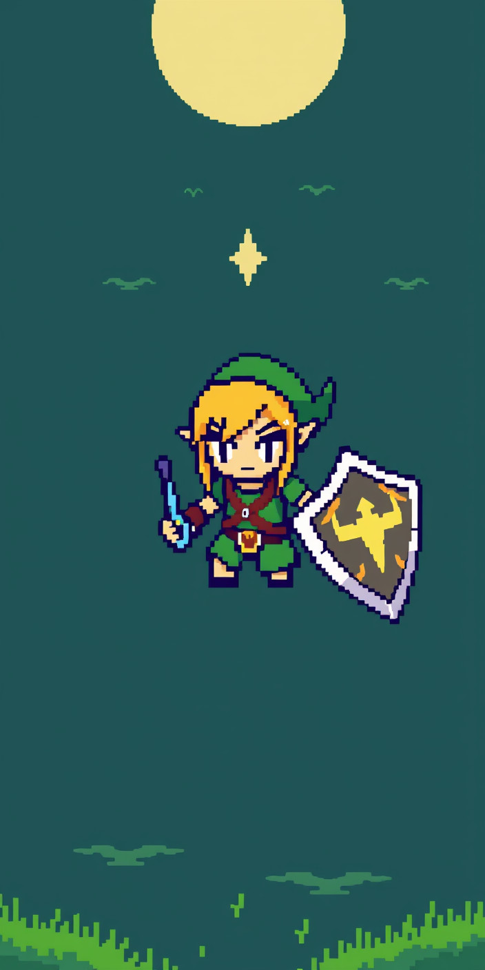 8 bit zelda 5 Phone Wallpaper