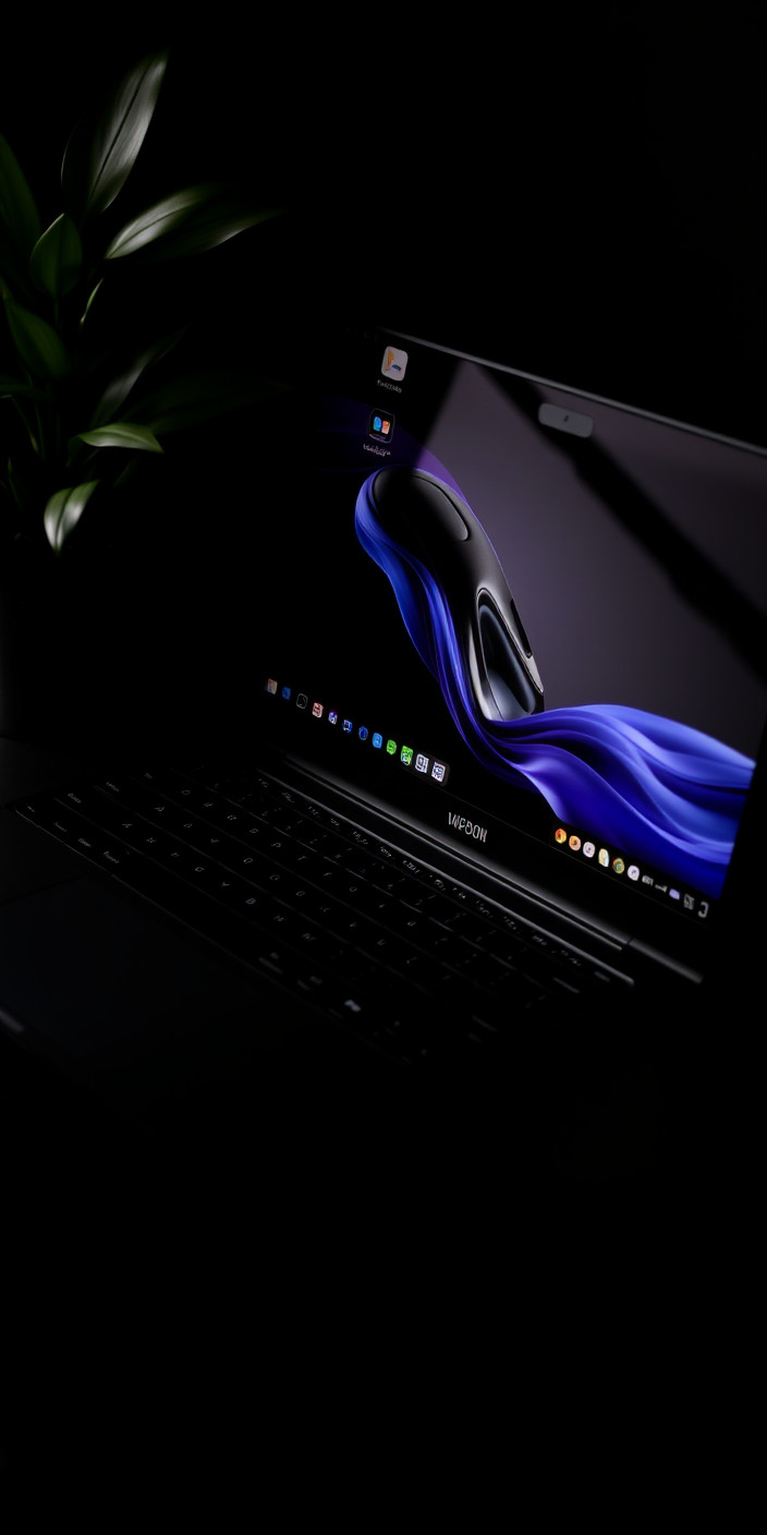 Black laptop 3 Phone Wallpaper
