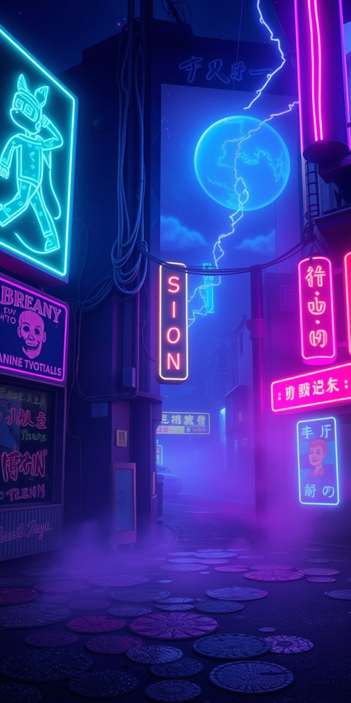 Neon 11 Phone Wallpaper