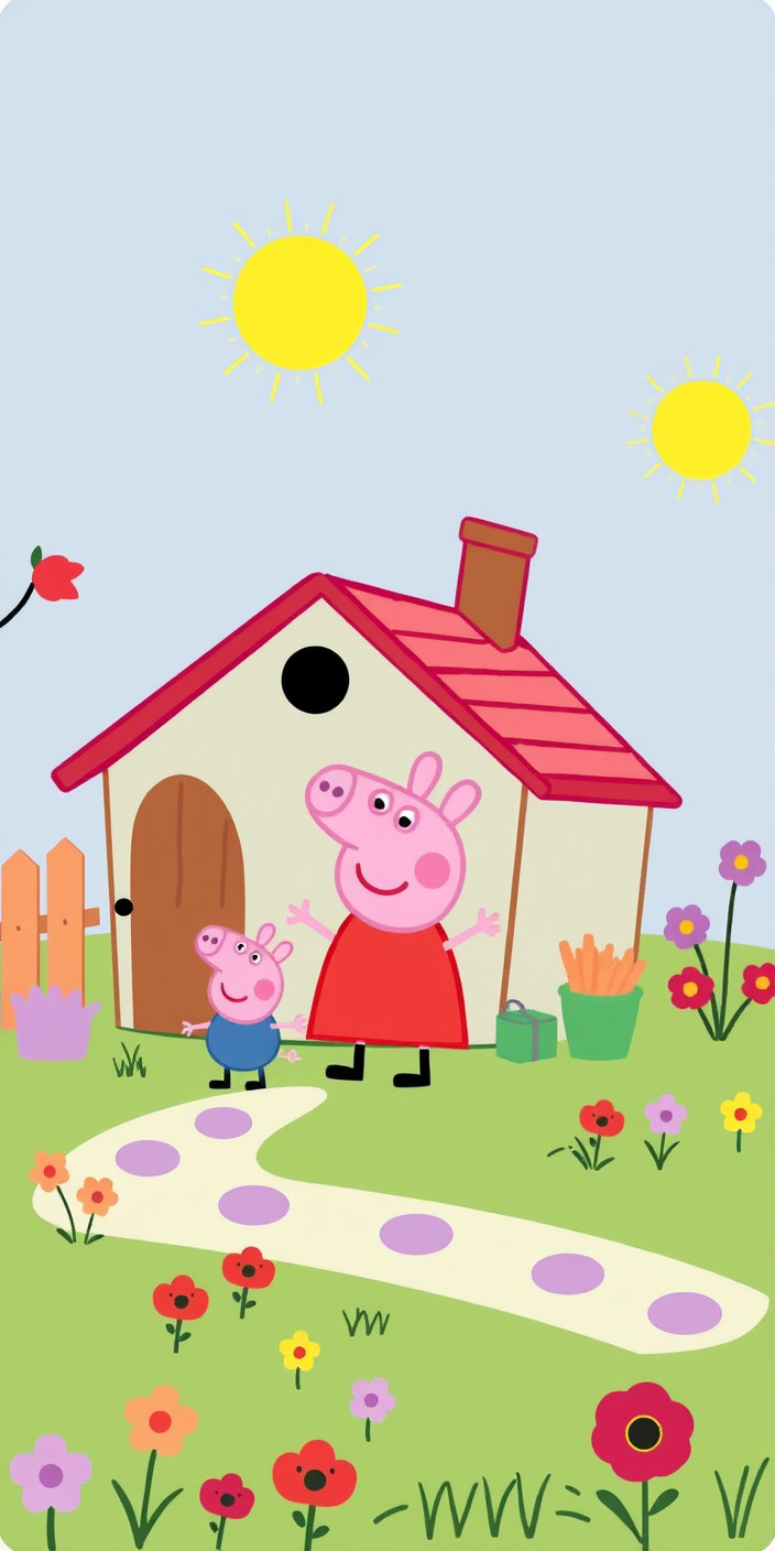 Peppa pig  house 5 Phone Wallpaper