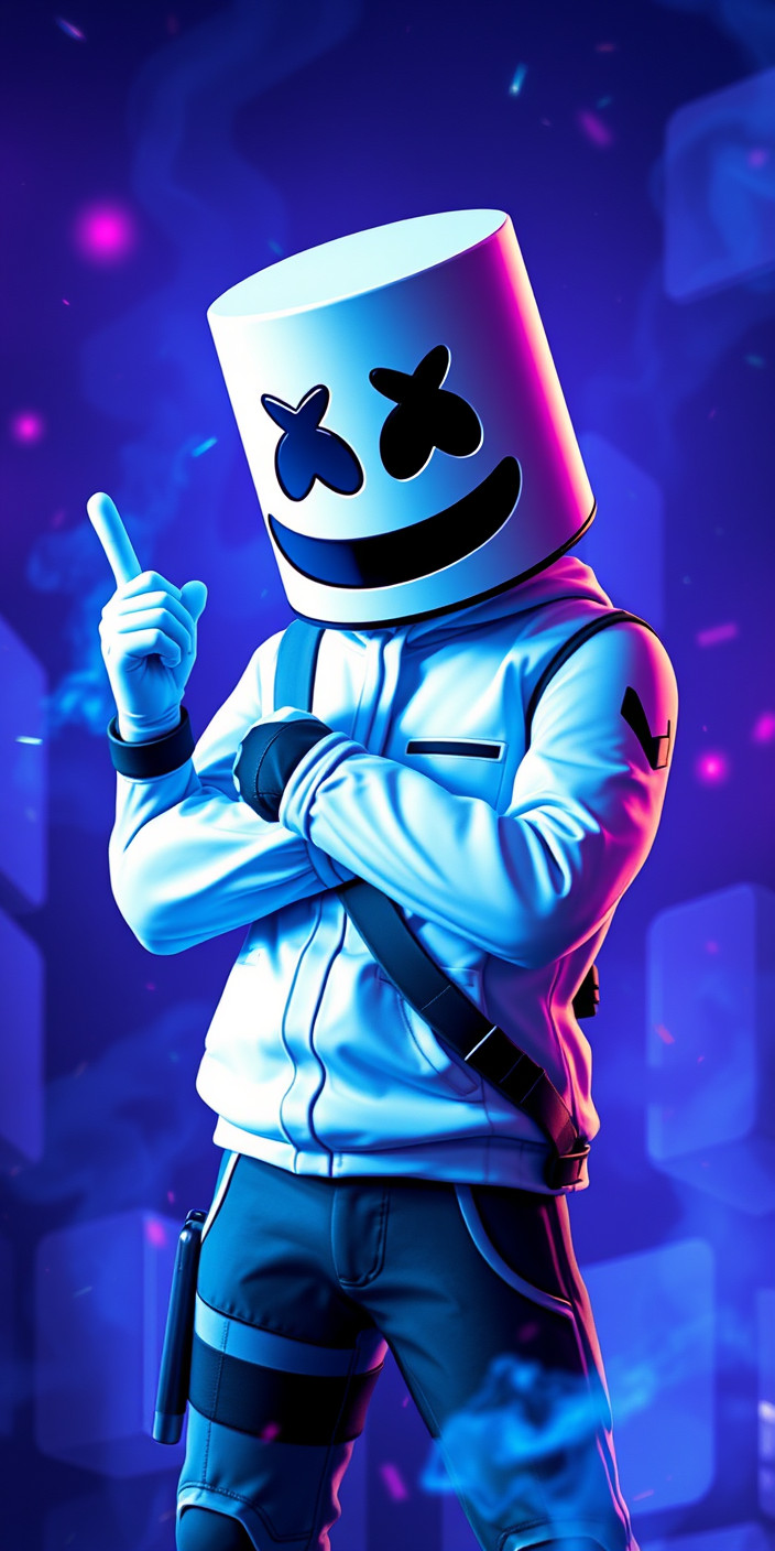 Marshmello fortnite 5 Phone Wallpaper