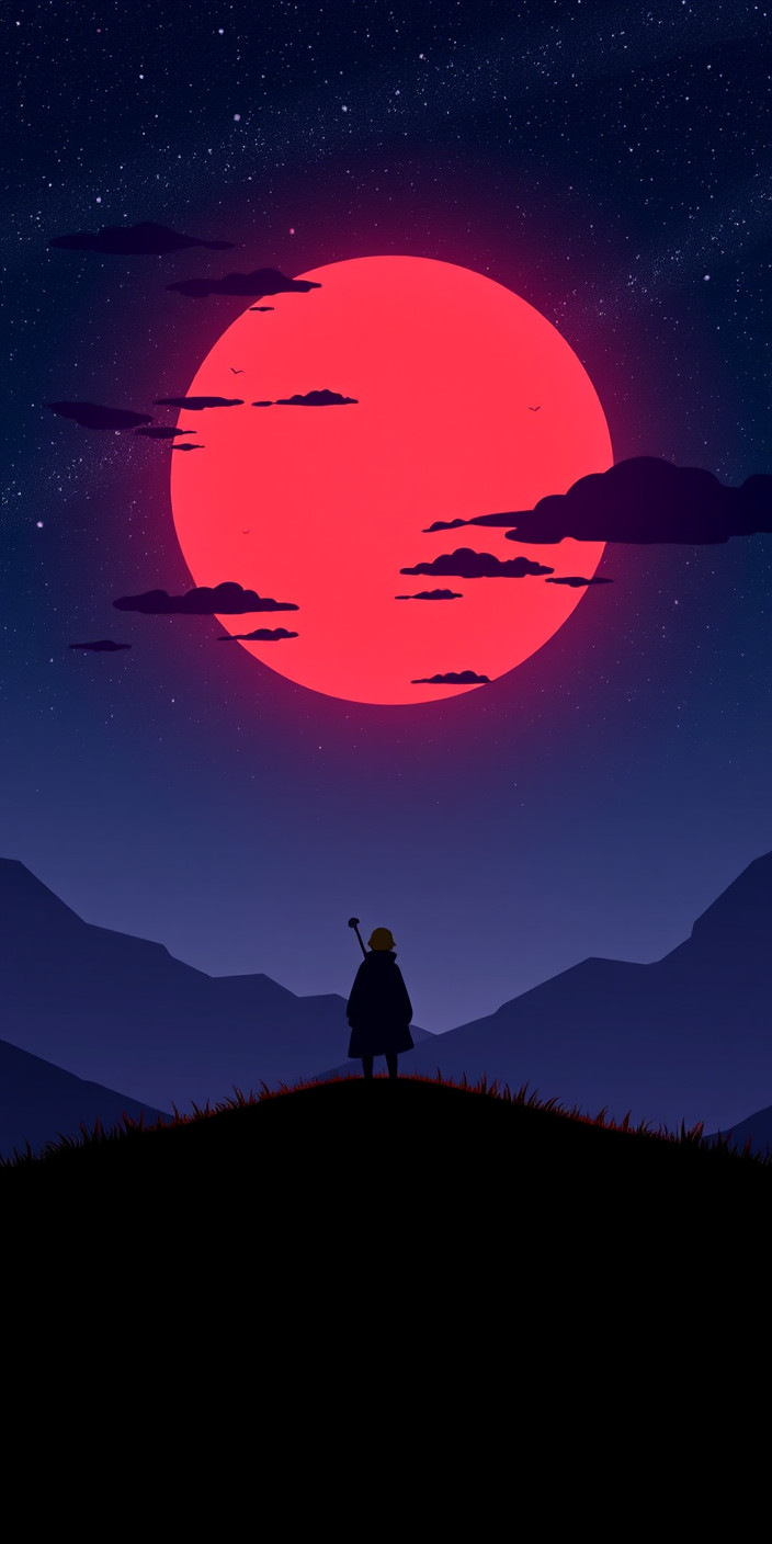 Minimalist anime 7 Phone Wallpaper