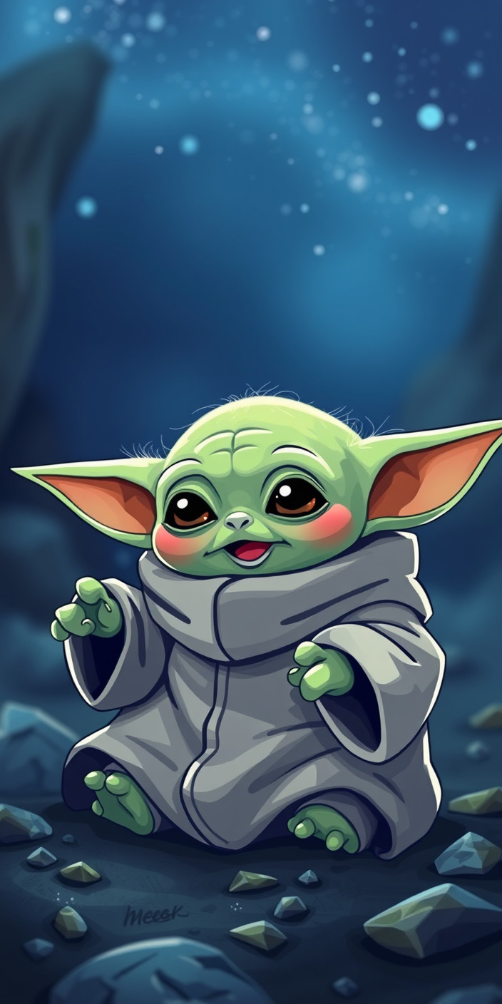 Baby yoda  cute 5 Phone Wallpaper