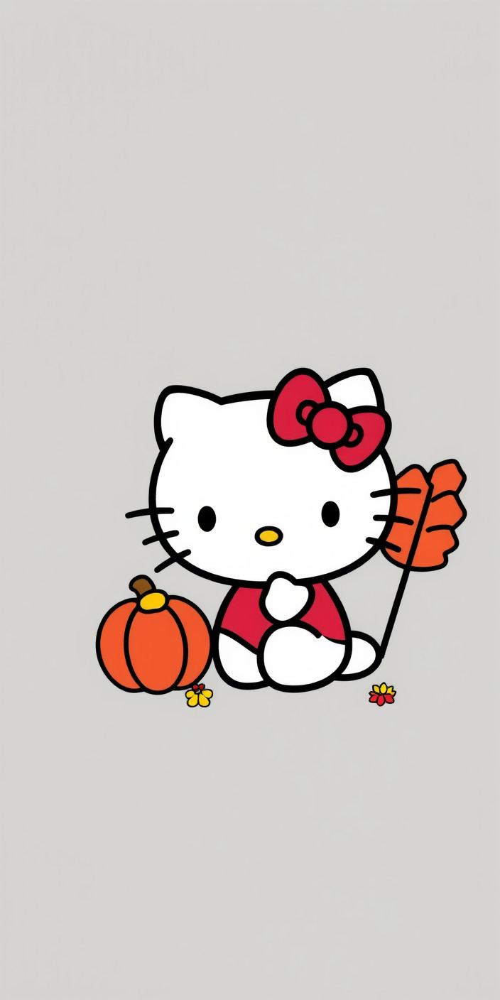 Hello kitty thanksgiving 2 Phone Wallpaper