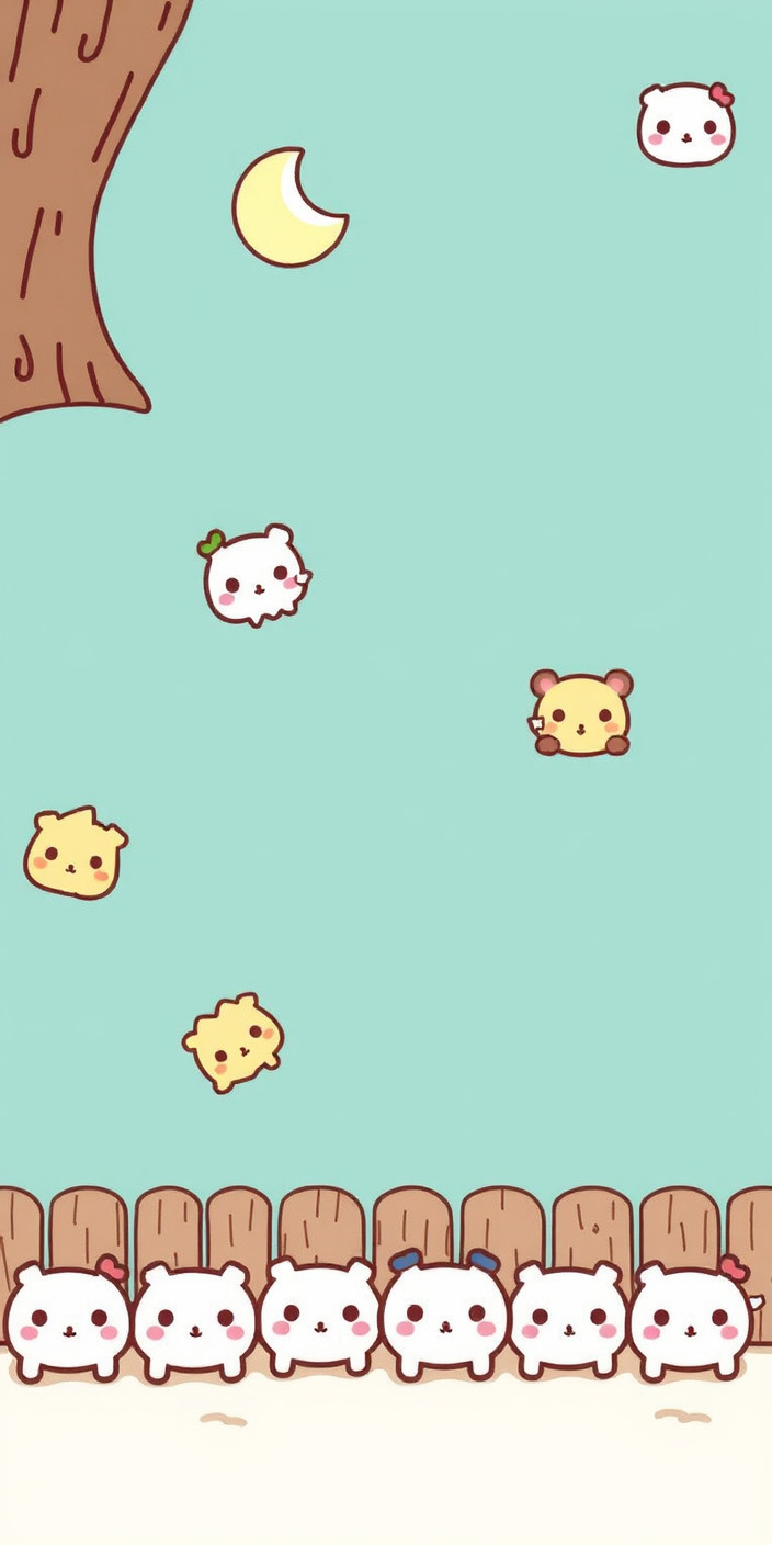 Kawaii 7 Phone Wallpaper