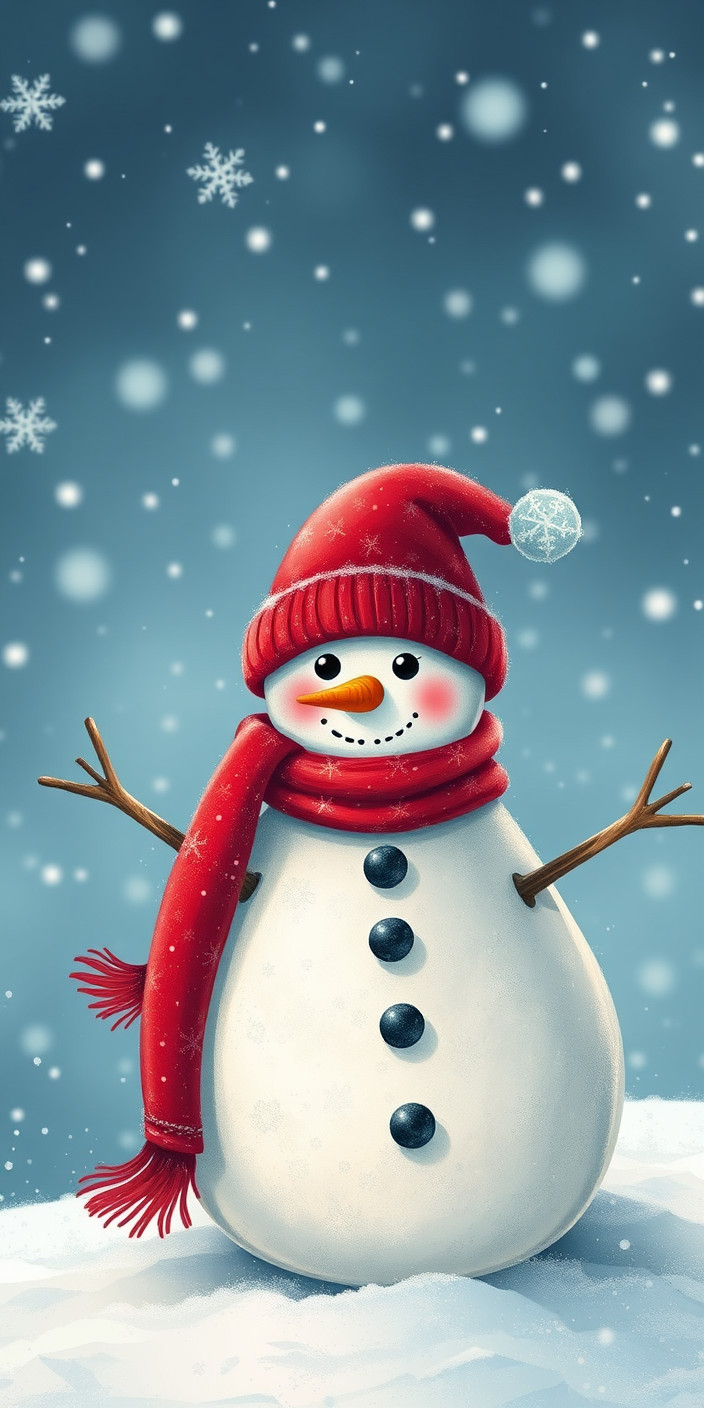 Snowman 4 Phone Wallpaper