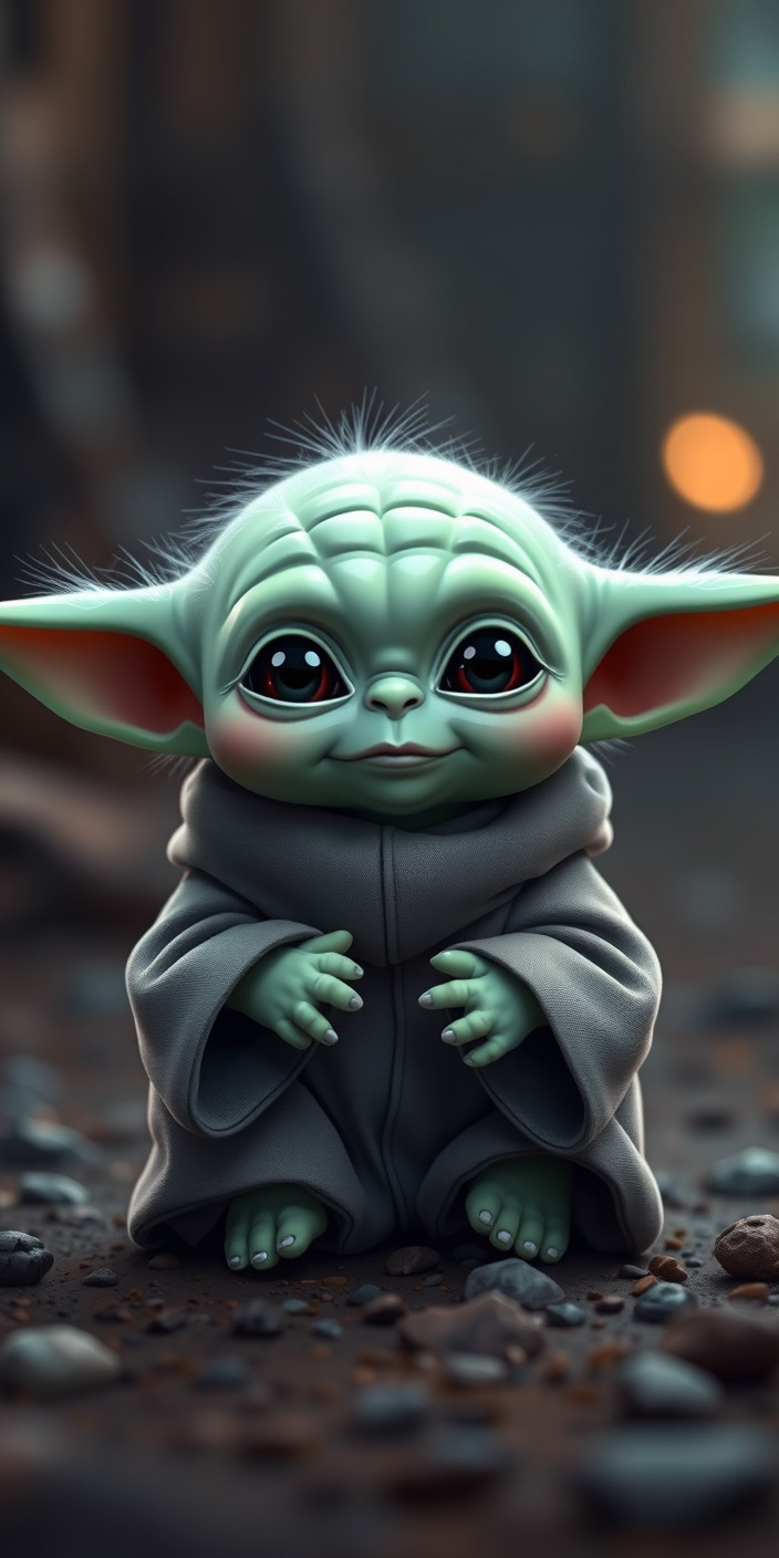 Baby yoda  cute 2 Phone Wallpaper