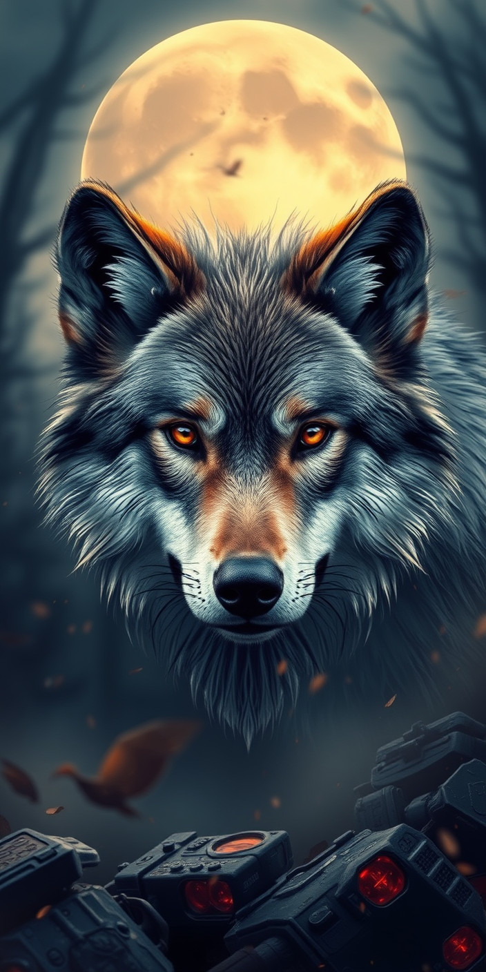 Wolf 7 Phone Wallpaper