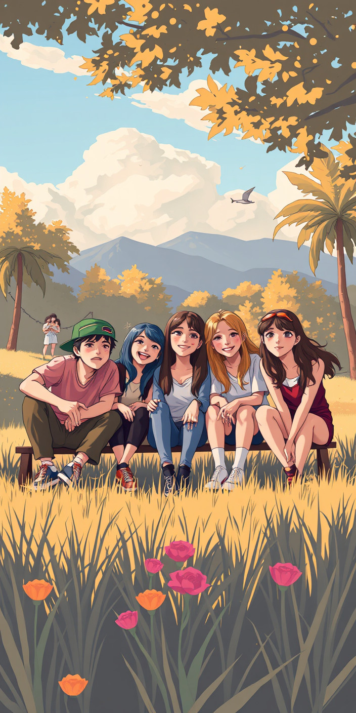 Friends 4 Phone Wallpaper