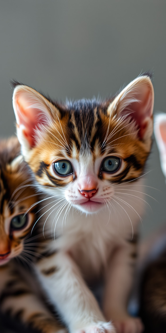 Cute kittens 7 Phone Wallpaper