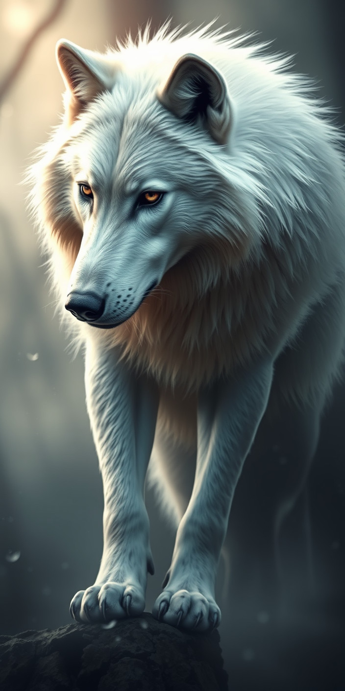 White wolf 4 Phone Wallpaper
